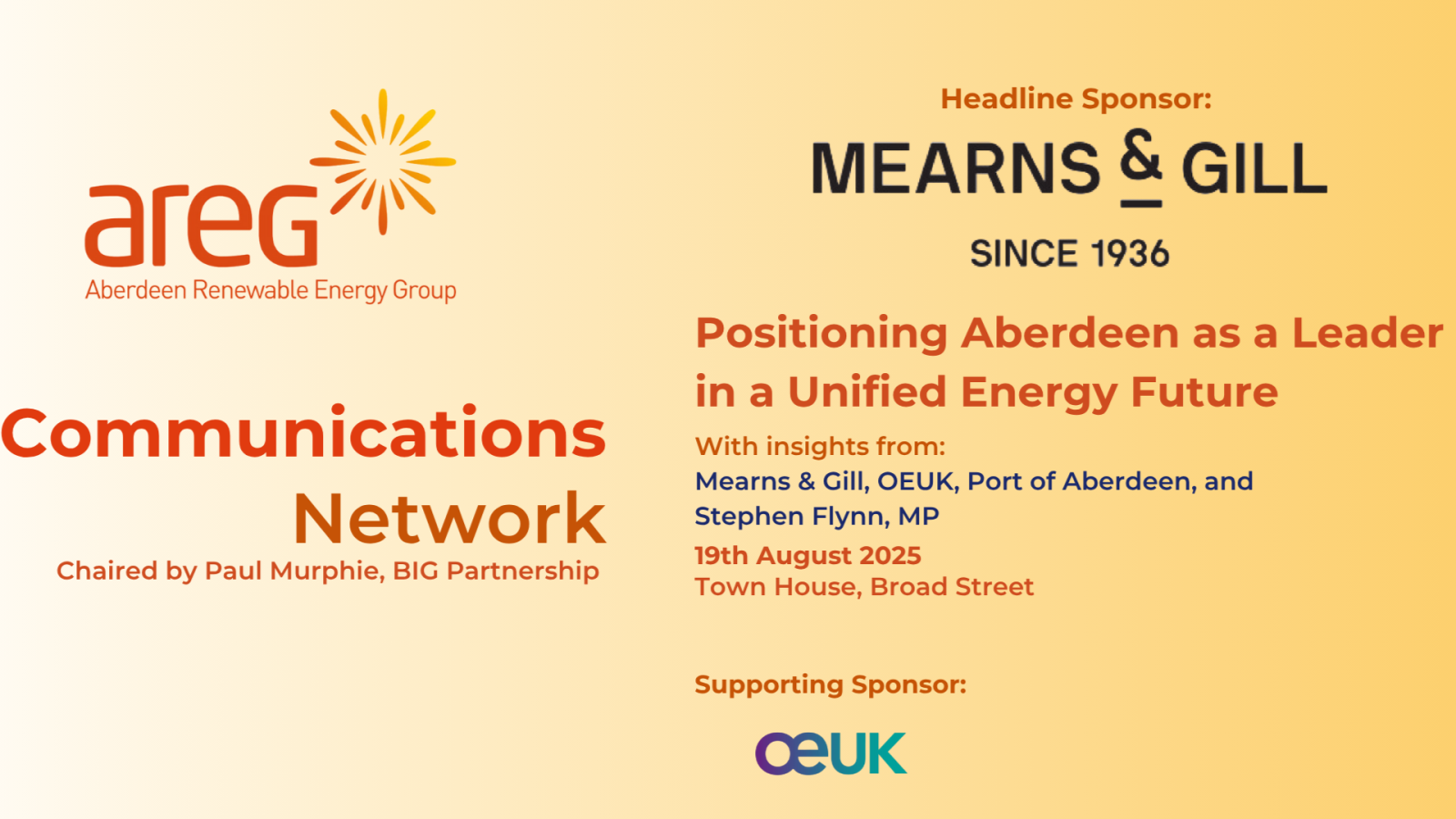 AREG event to position Aberdeen as a leader in a unified energy future