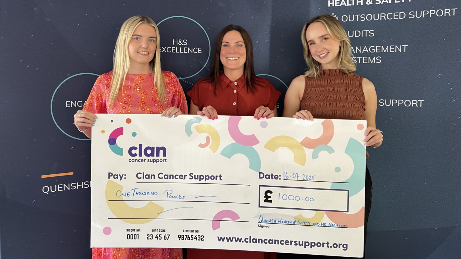 Quensh Golf Day raises £1,000 for Clan Cancer Support