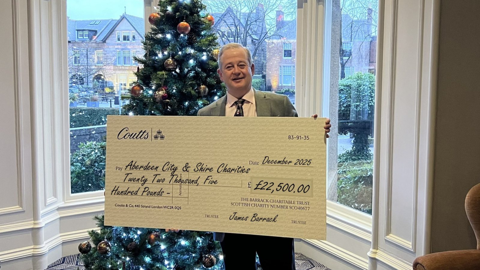 Barrack Charitable Trust announces £22,500 festive funding for eight city and shire charities