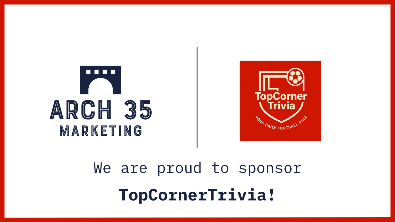 Arch 35 proudly sponsors football quiz app