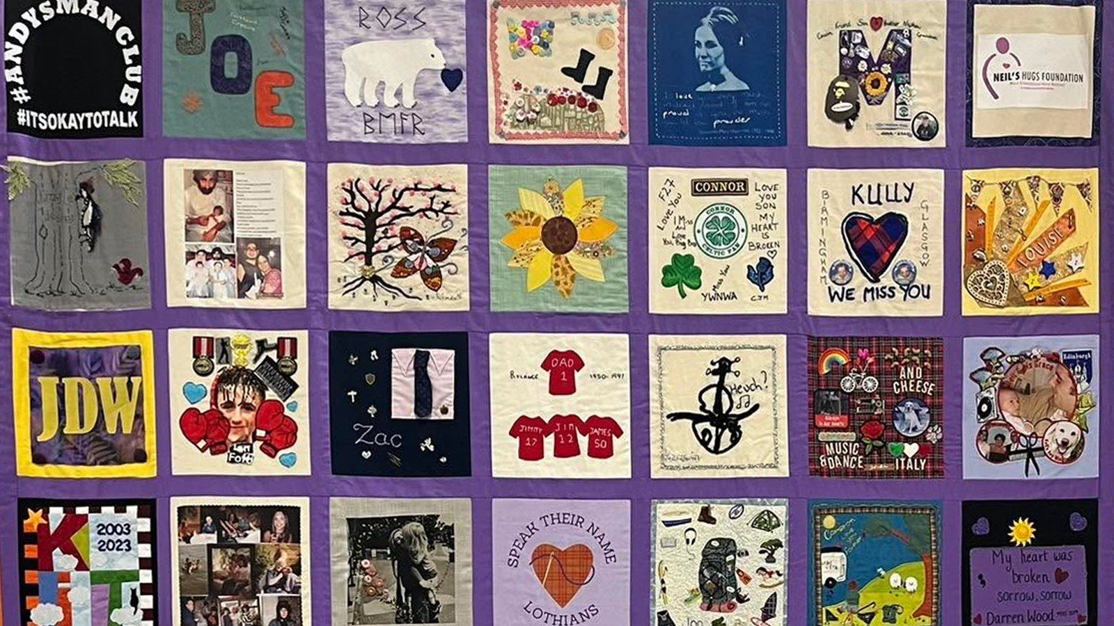 Speak Their Names quilt displayed in Aberdeen