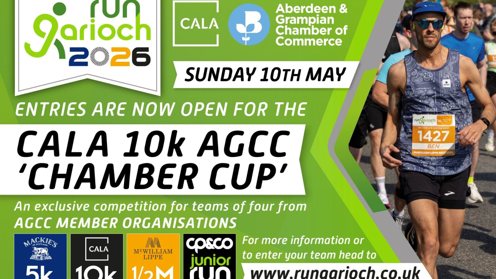Entries now open for Run Garioch’s ‘Cala 10k AGCC Cup’